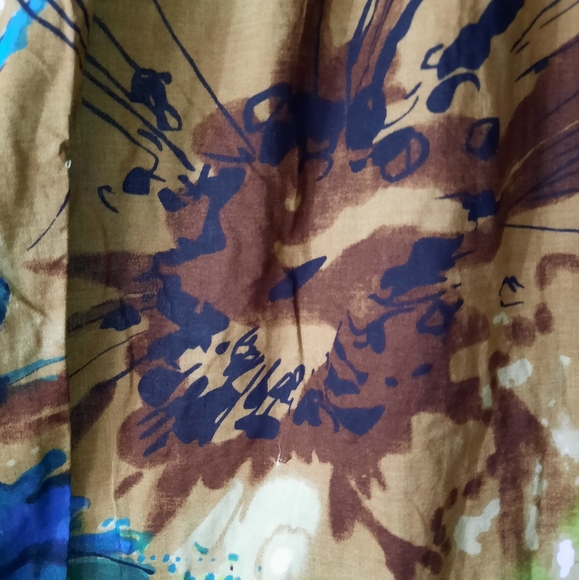 Vintage Y2K Cotton Summer Watercolour Print Dress - Picture 10 of 14